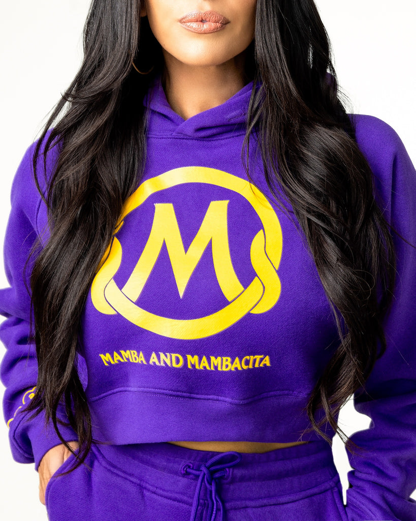 L.A. Royal Cropped Hoodie & High Waisted Jogger SET (Women's)